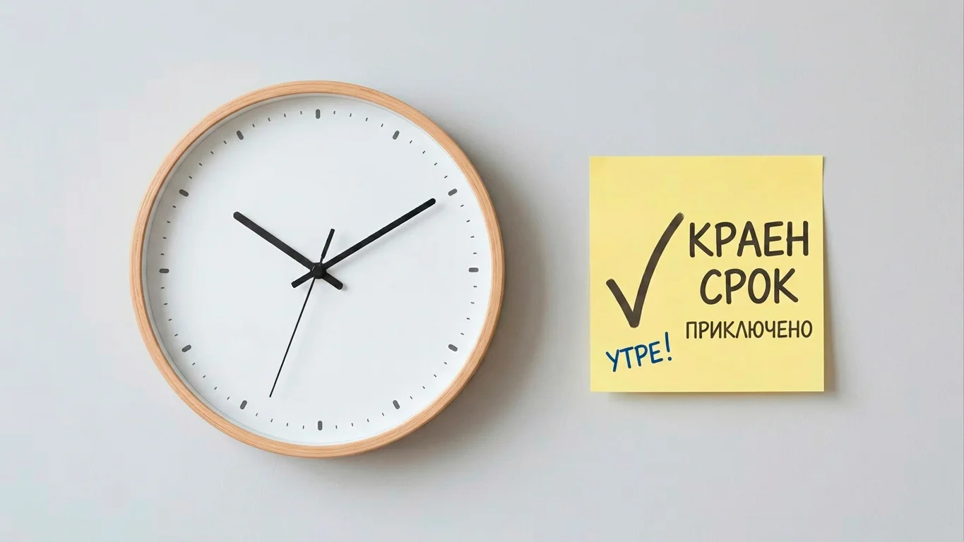 Стенен часовник напомня за изтичащия срок на фрийбет