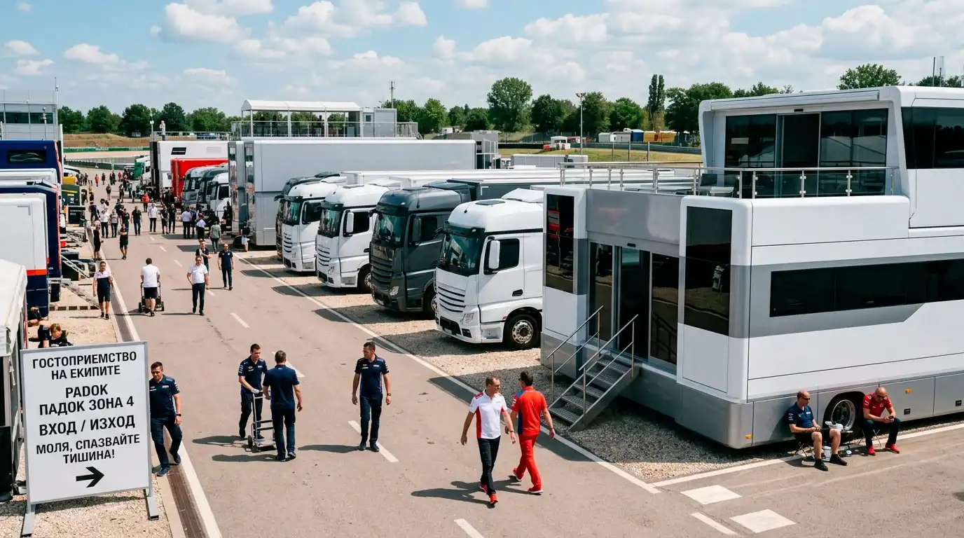 Хоспиталити структури в падока на MotoGP