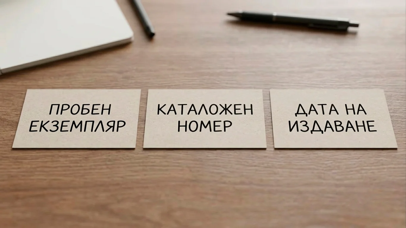 Три отпечатани картончета представят три формата коефициенти